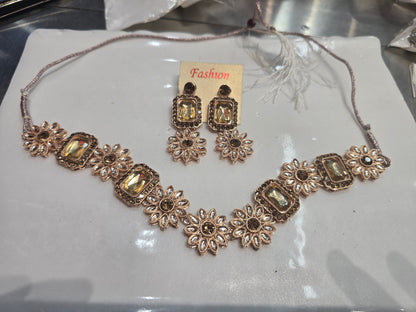 Beautiful designer necklace set with earring