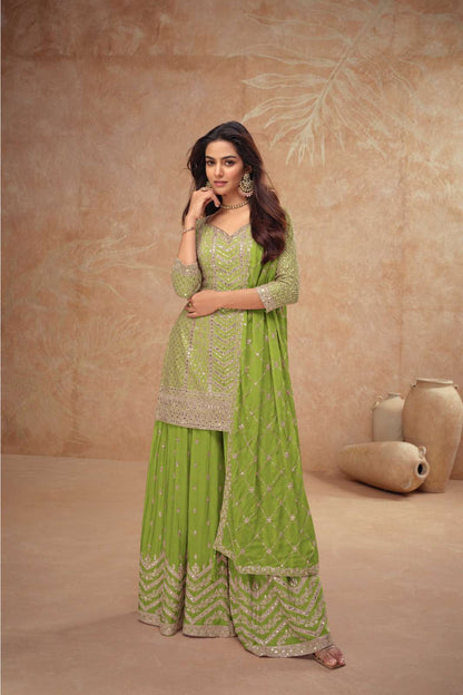 Beautiful designer plazo suit