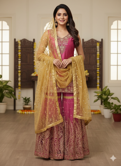 Beautiful designer sharara suit