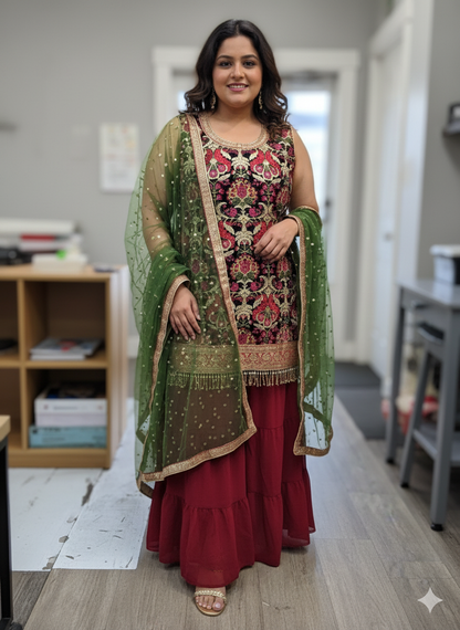 Beautiful designer sharara suit