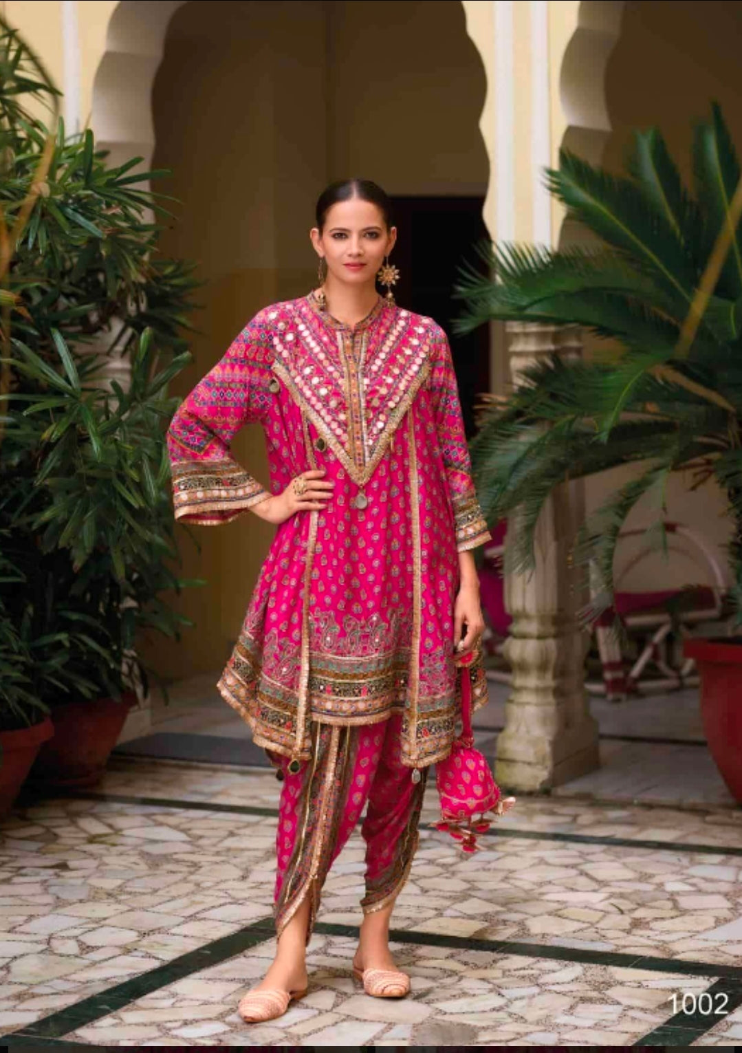 Beautiful designer Party Wear Heavy Chinon Indo Western Designer Dhoti Suit