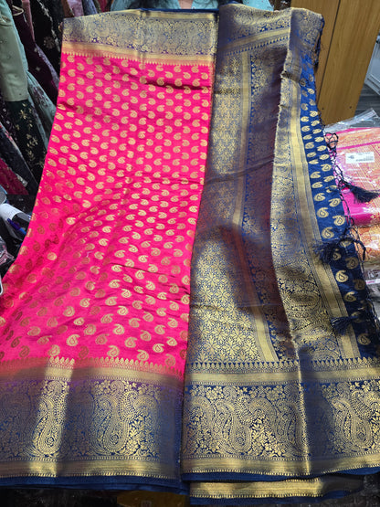 Beautiful designer temple silk saree