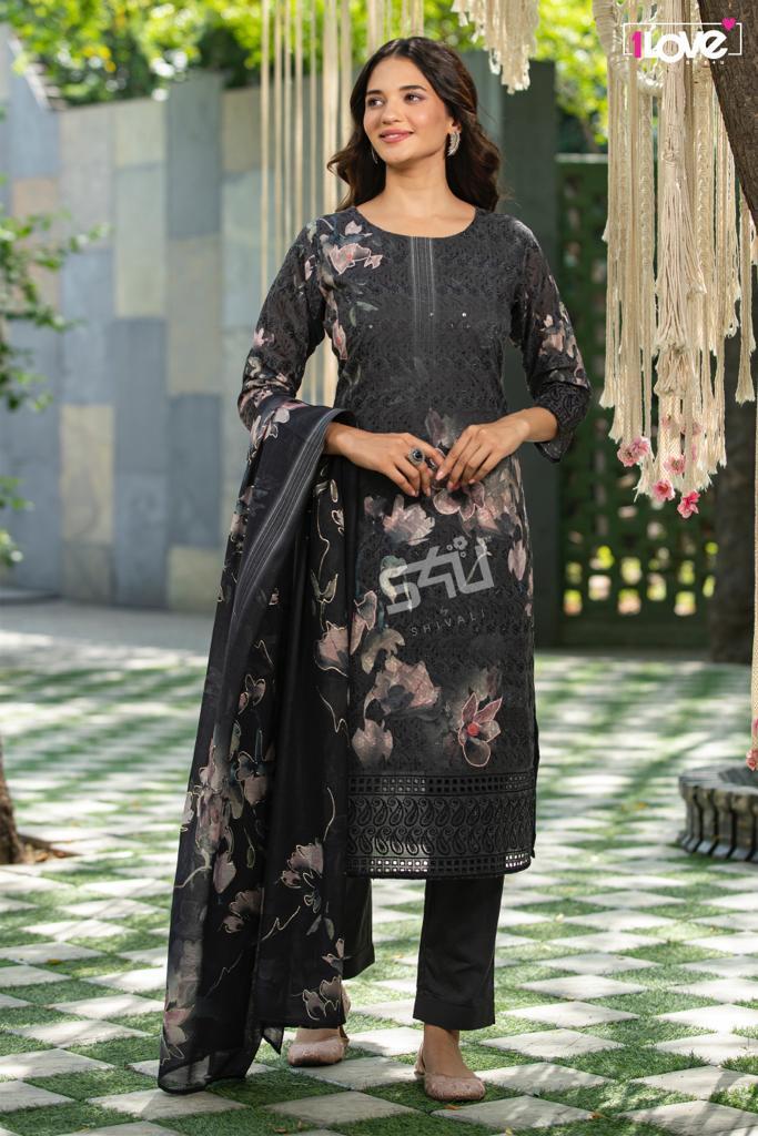 Beautiful designer Pakistani style straight kurti pants & dupptta