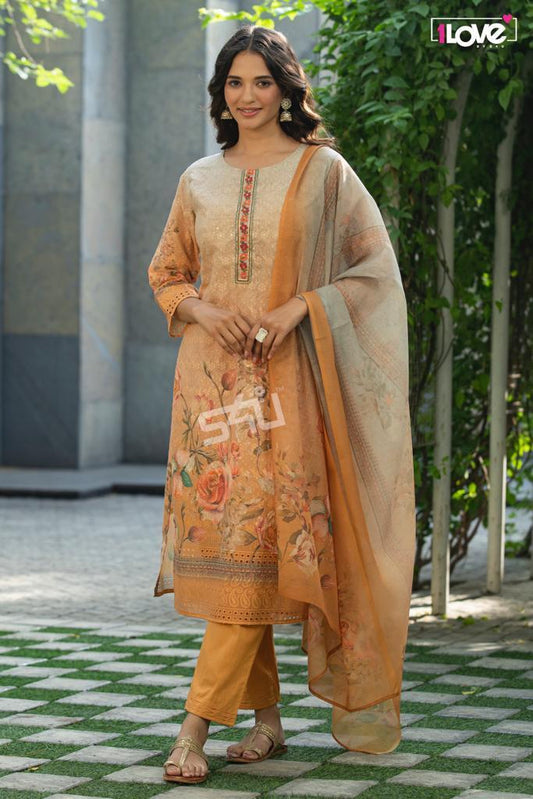 Beautiful designer Pakistani style straight kurti pants & dupptta