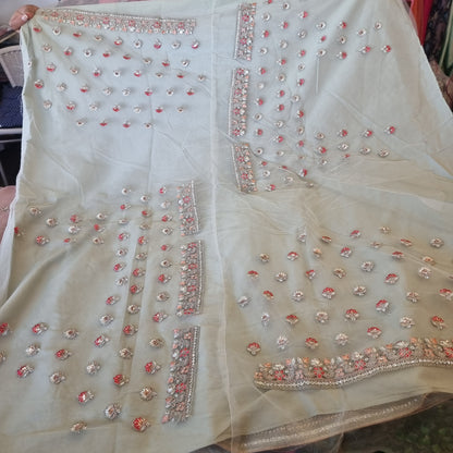 Beautiful designer unstitched lengha