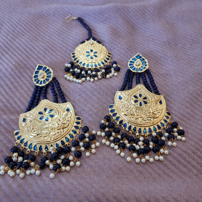 Beautiful designer earring tikkah set