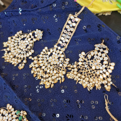 Beautiful designer earing and tikkah set