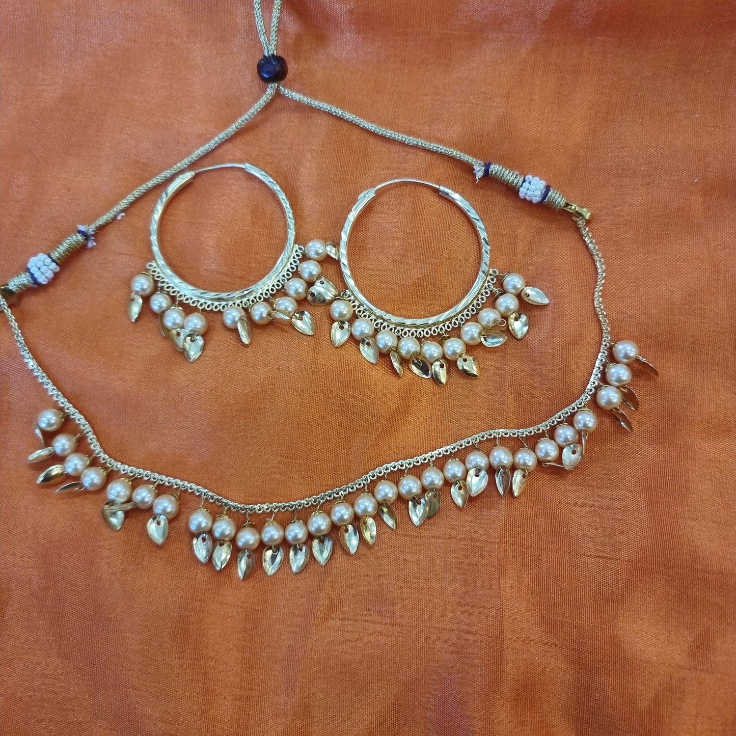 Beautiful designer traditional necklace with bali earing