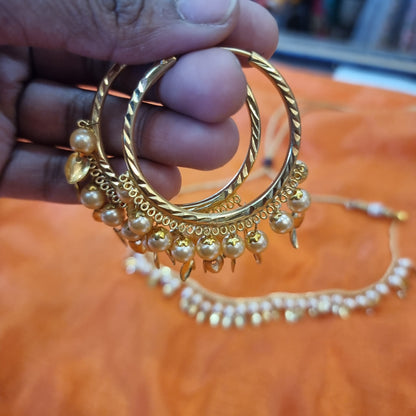 Beautiful designer traditional necklace with bali earing