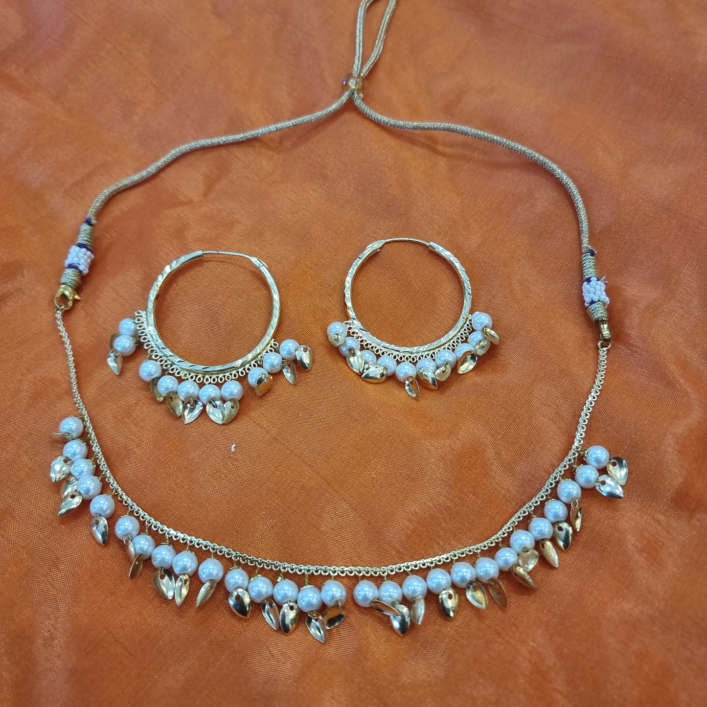 Beautiful designer traditional necklace with bali earing