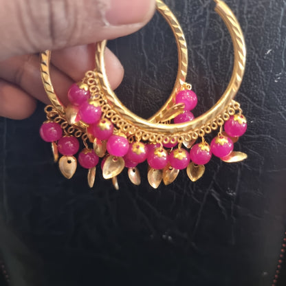 Beautiful designer traditional necklace with bali earing