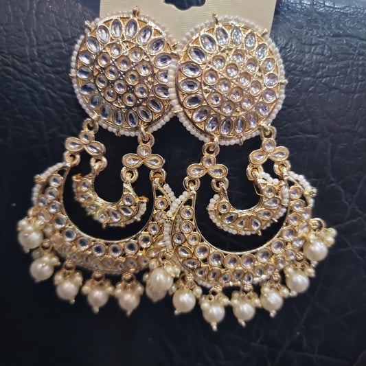 Beautiful designer chand bali kundan earings