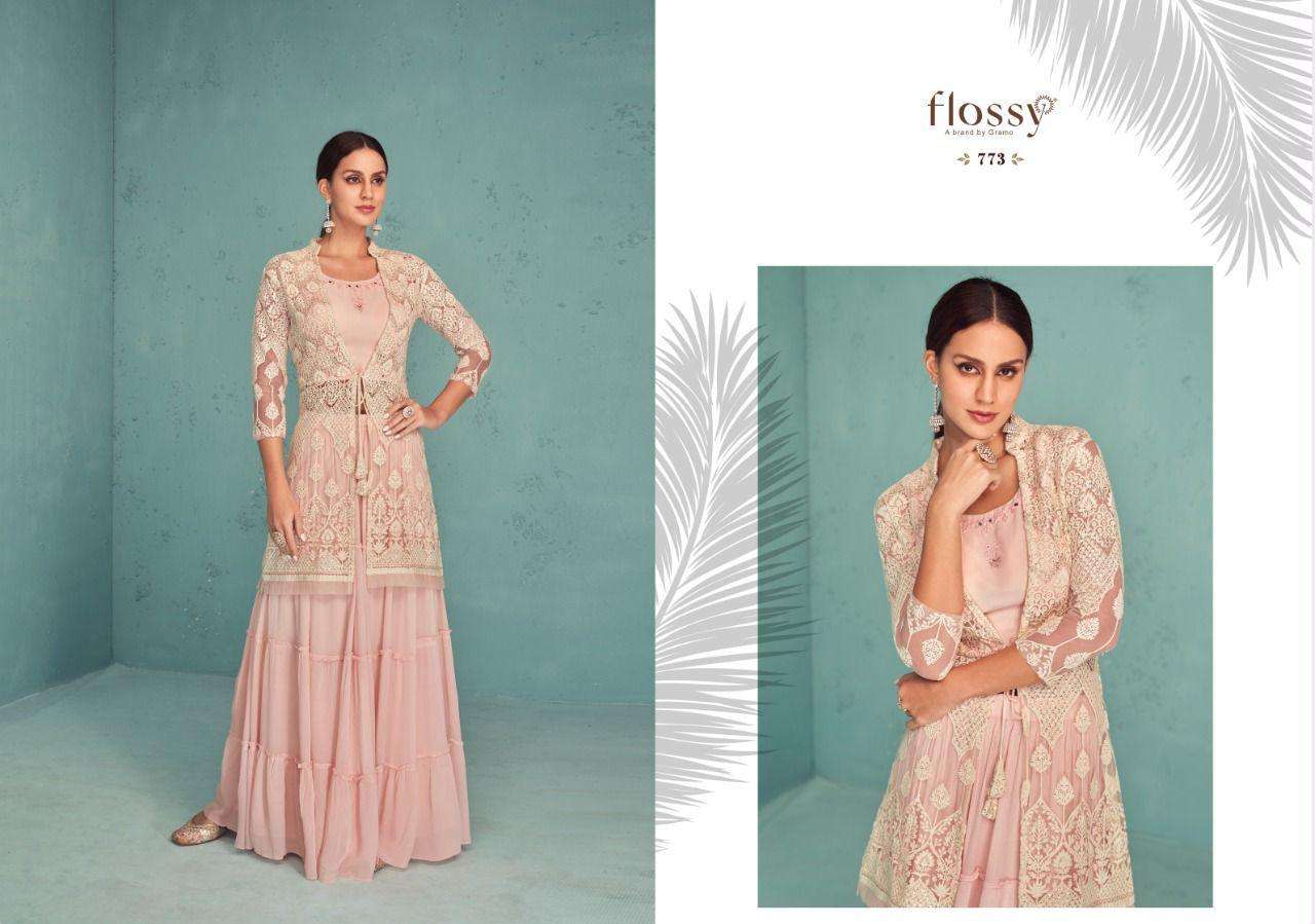 Beautiful designer 4 piece lengha with shrug/jacket