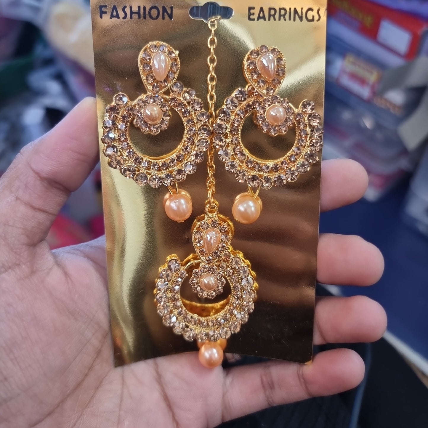 Beautiful designer earing tikkah set