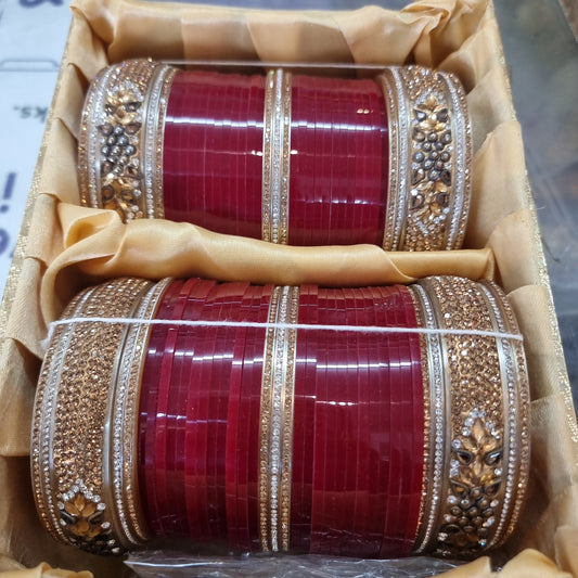 Beautiful designer chura bangle set