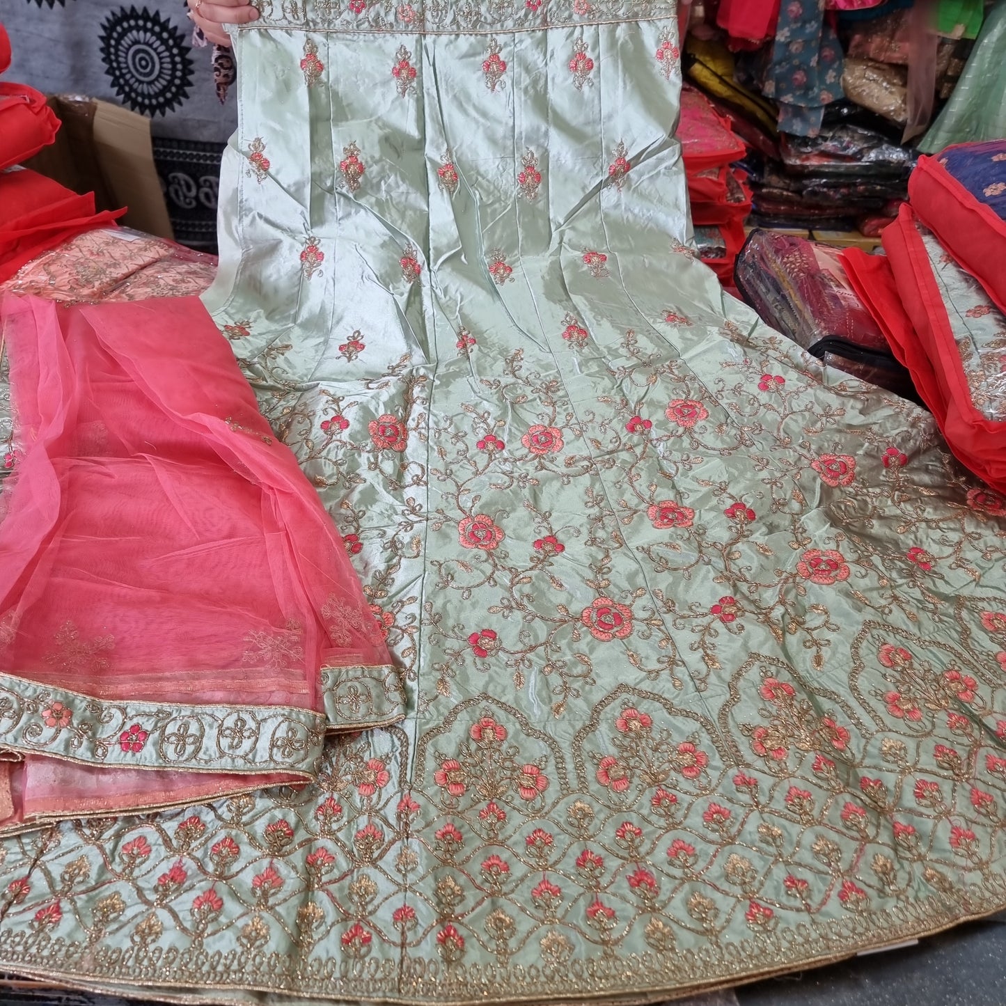 Beautiful designer Semi stitch lengha choli