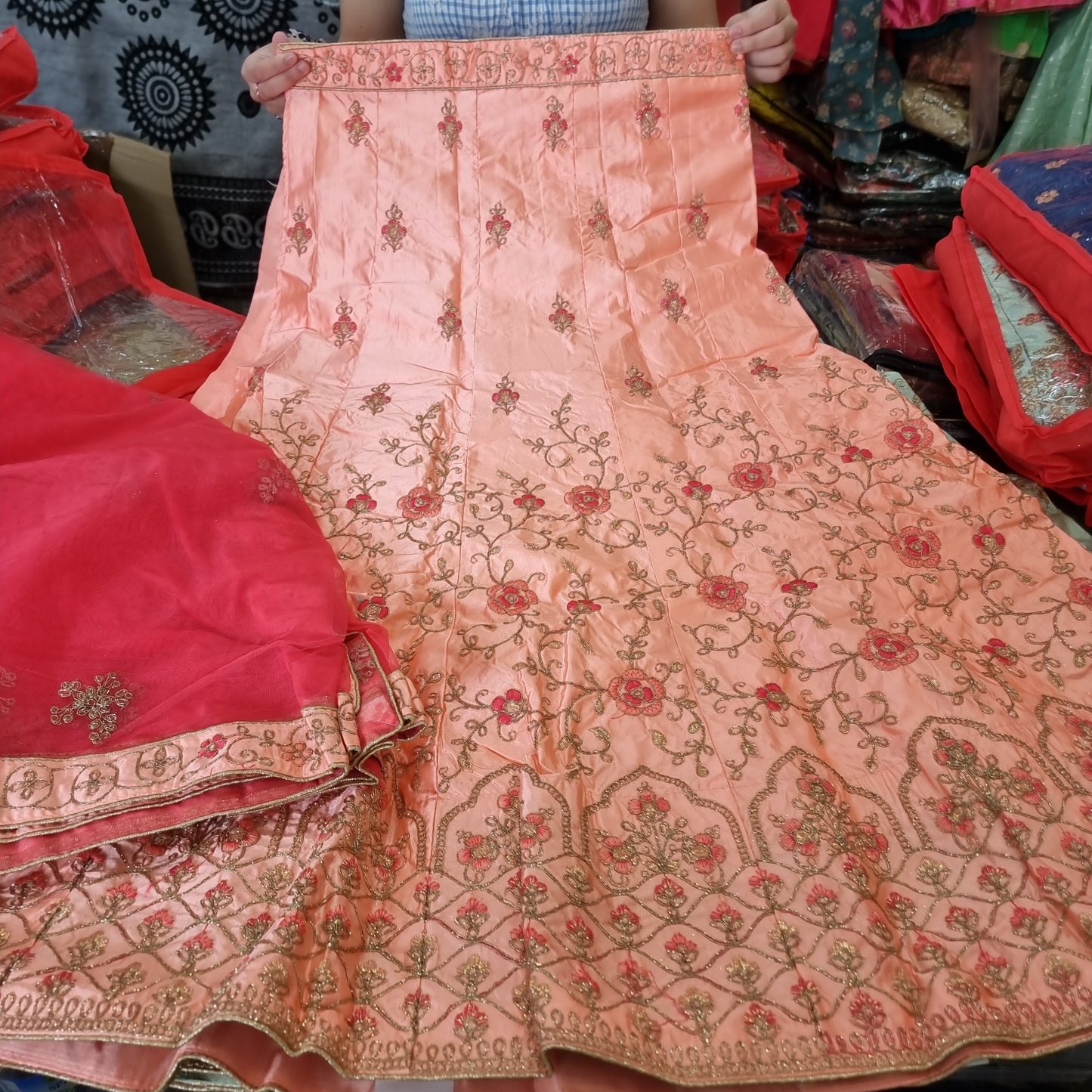 Beautiful designer Semi stitch lengha choli