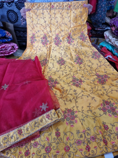 Beautiful designer Semi stitch lengha choli