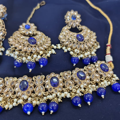 Beautiful designer polki necklace set