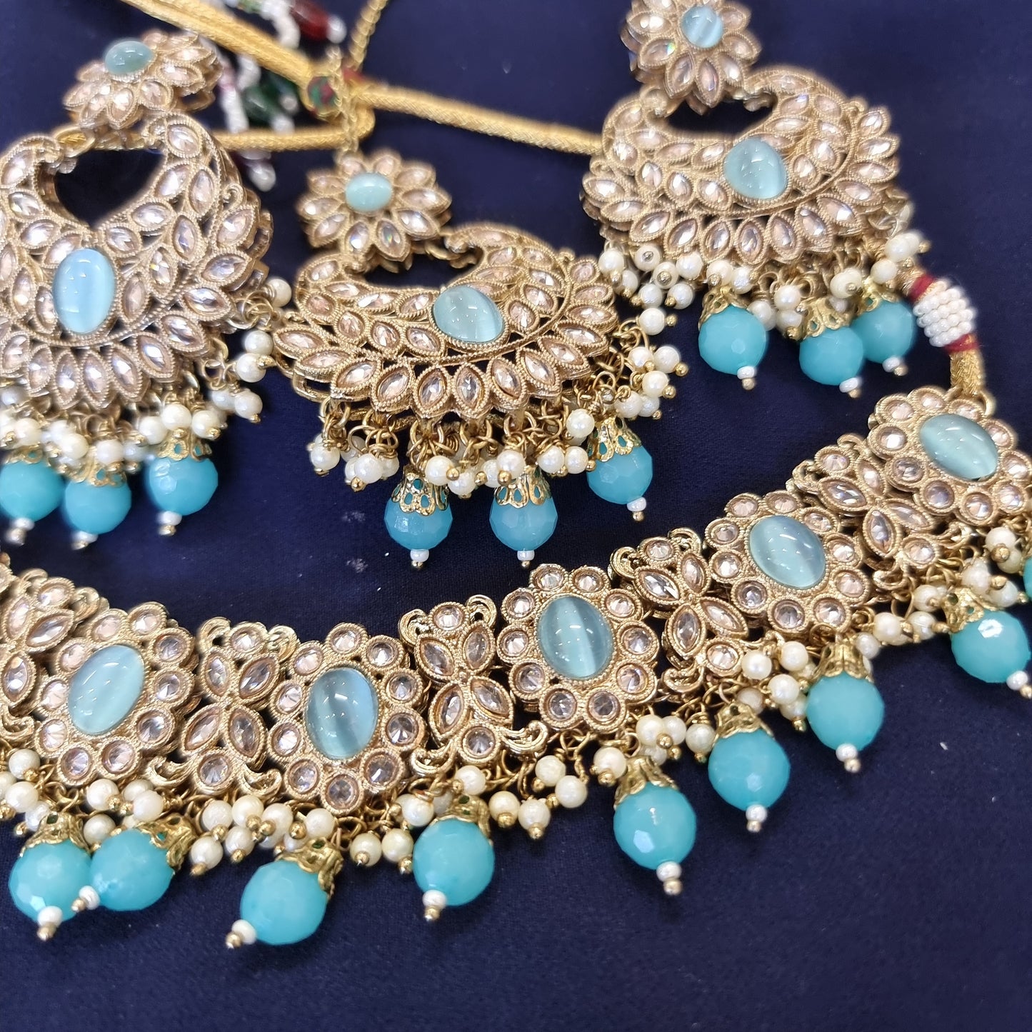 Beautiful designer polki necklace set