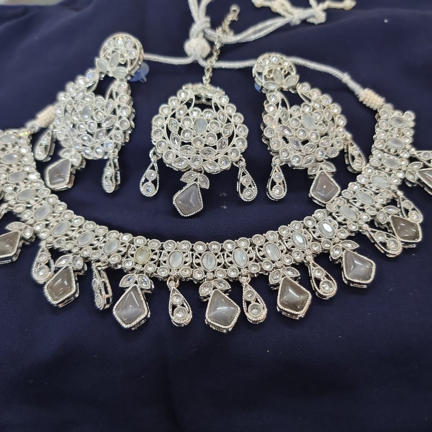 Beautiful designer american diamond choker set