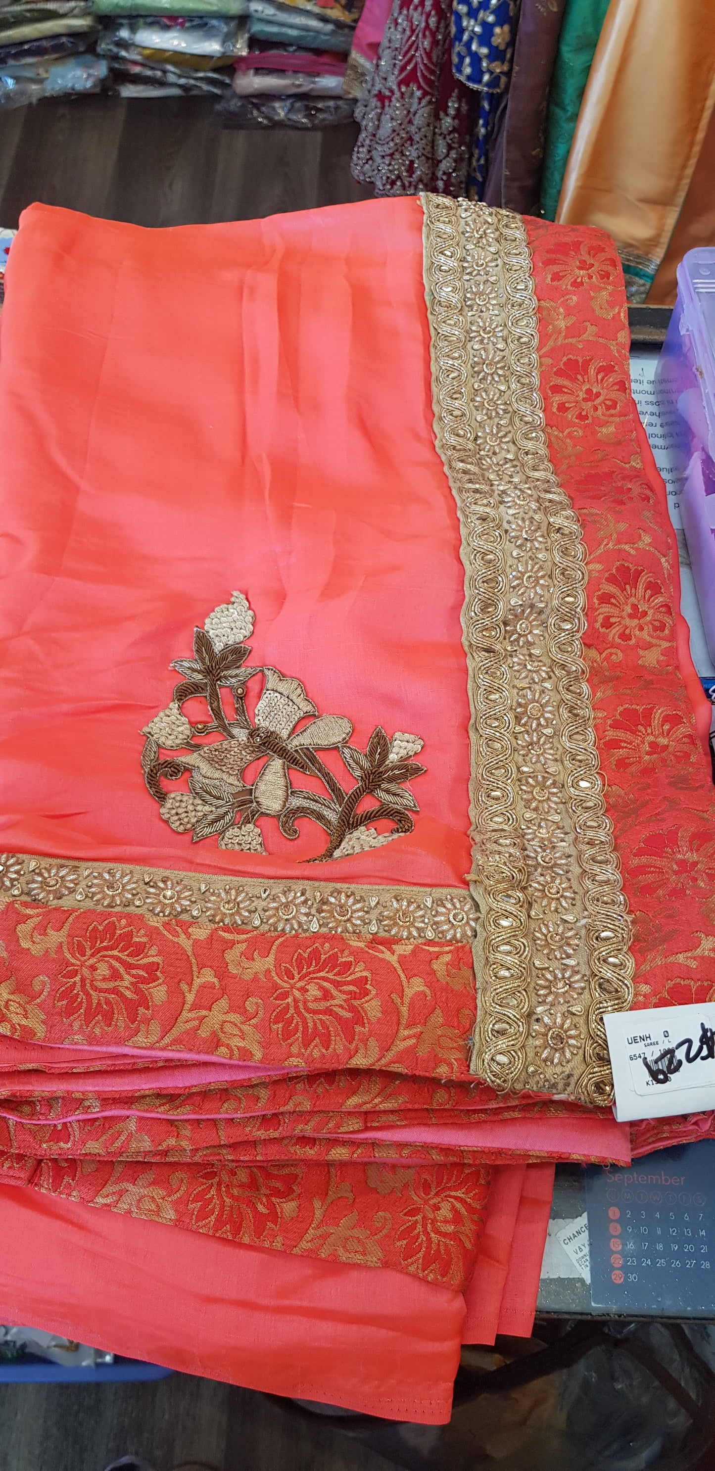 Beautiful designer saree with readymade blouse