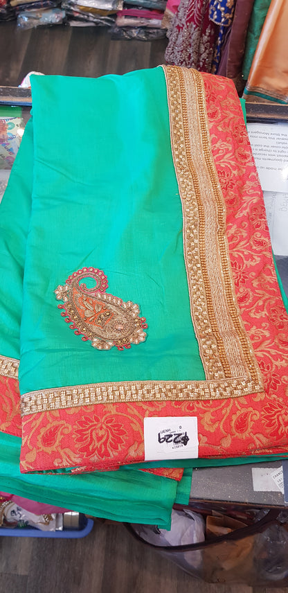 Beautiful designer saree with readymade blouse