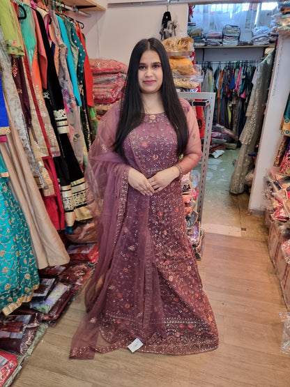 Beautiful designer anarkhali with embroidery