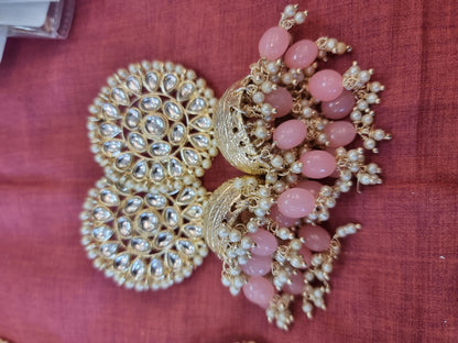 Beautiful designer Kundan jhumkas