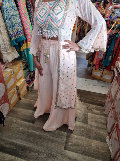 Beautiful designer indo western style plazo suit