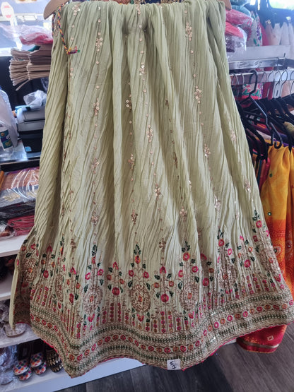 Beautiful designer semi stitch lengha choli