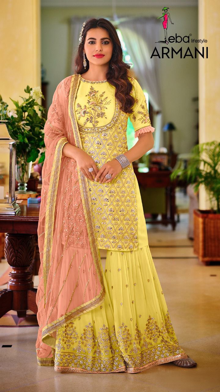 Beautiful designer readymade sharara suit