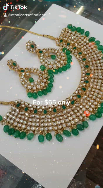 Beautiful designer kundan necklace set