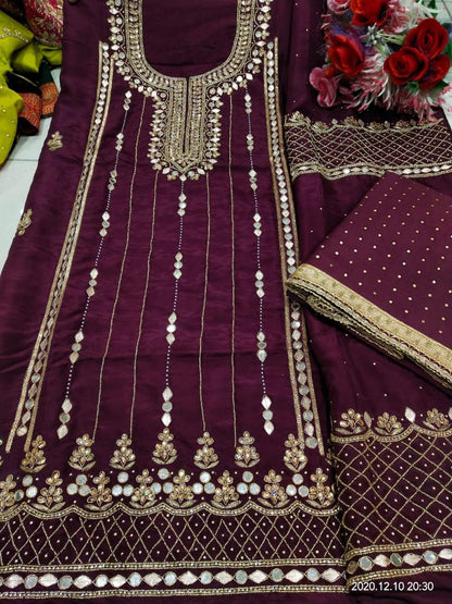 Beautiful designer unstiched suit