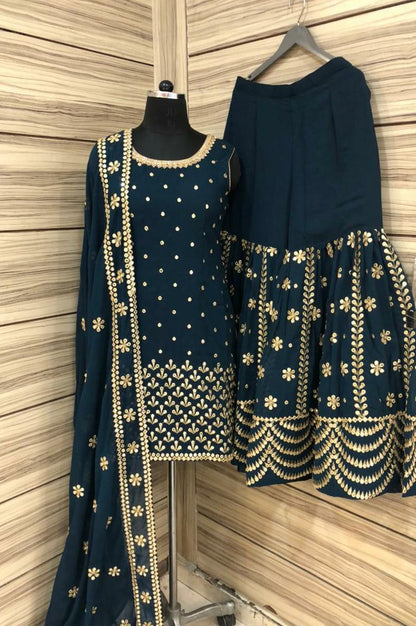 Beautiful designer sharara suit