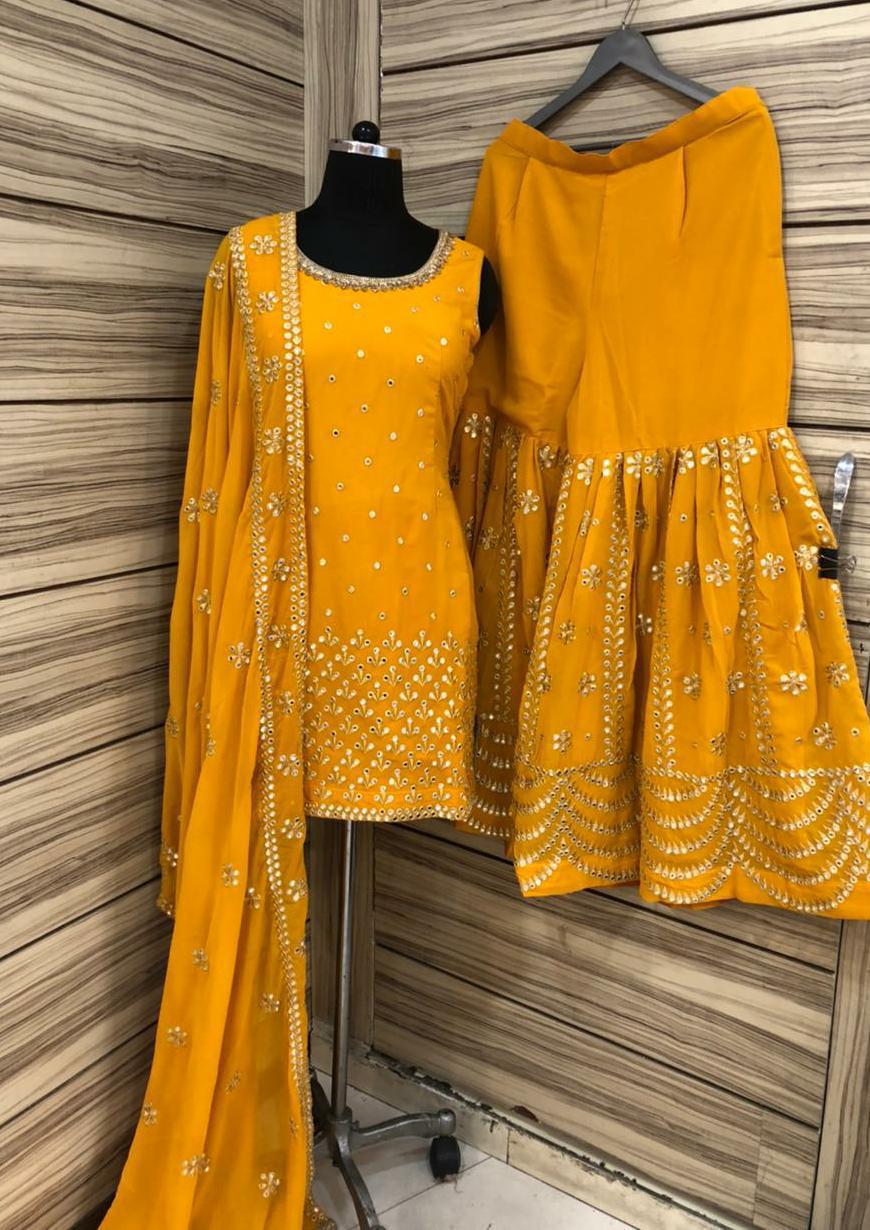 Beautiful designer sharara suit