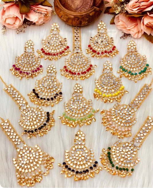 Beautiful designer earing and tikkah set