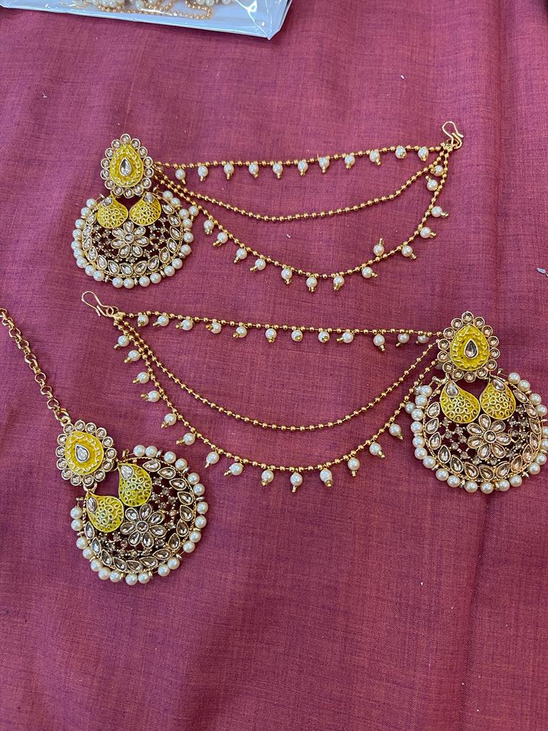 Beautiful designer bahubali earing tikkah