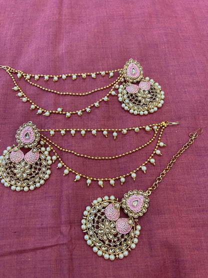 Beautiful designer bahubali earing tikkah