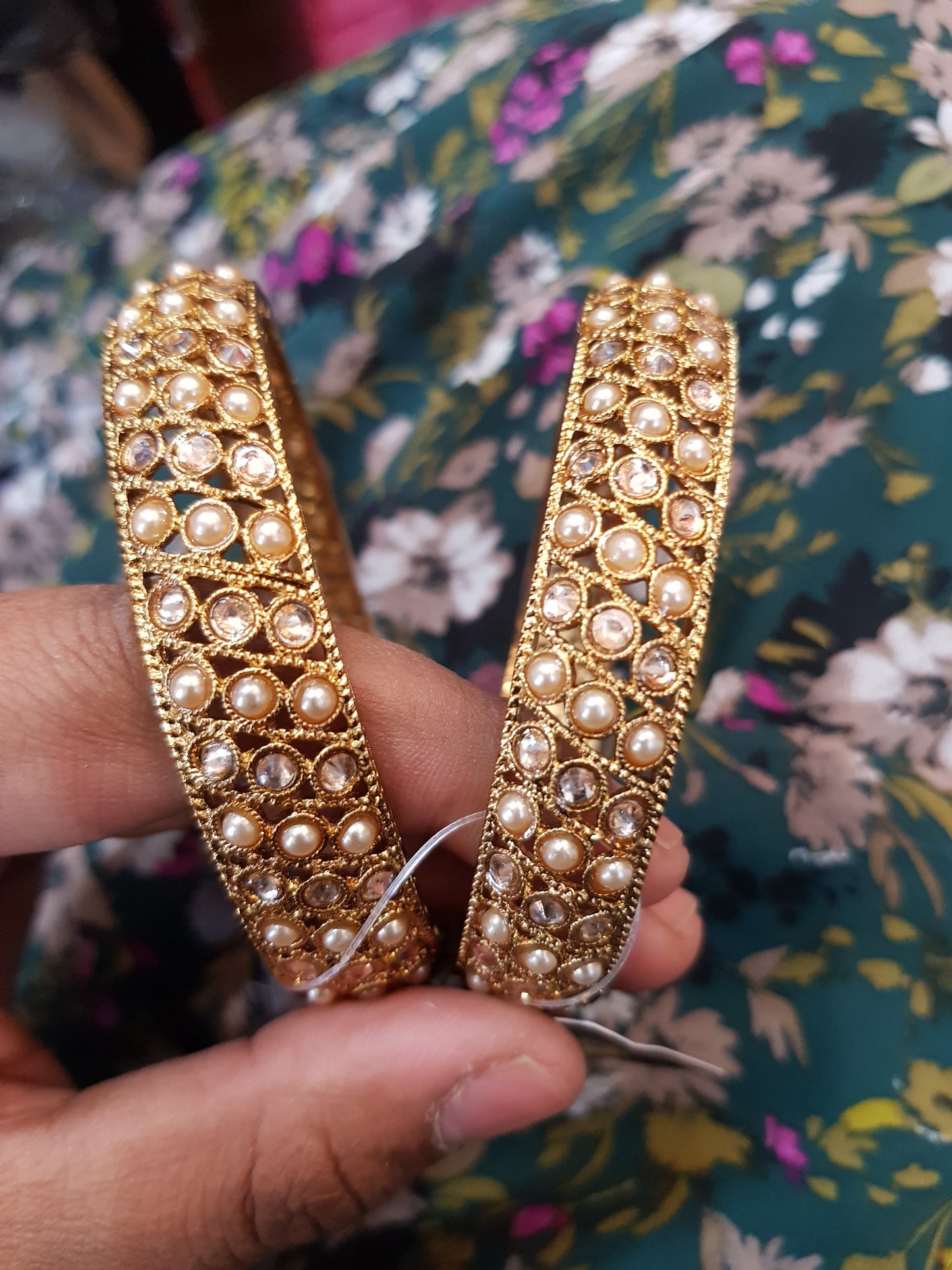 Beautiful designer polki stone bangle