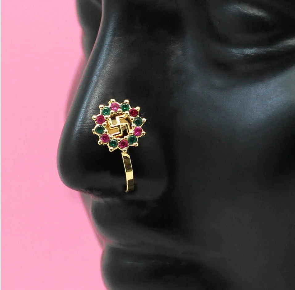 Beautiful designer stone nose ring