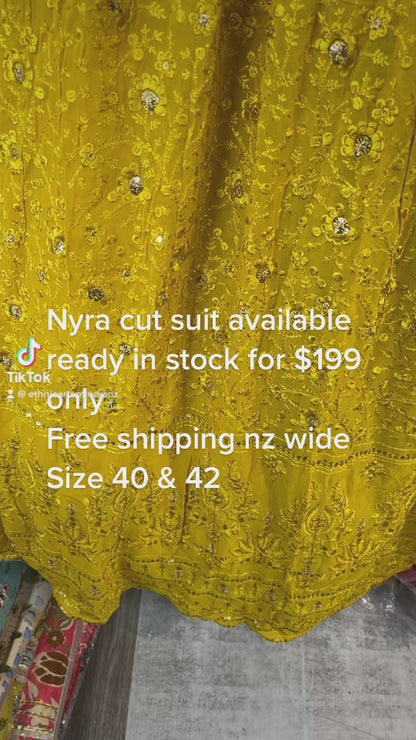 Beautiful designer nayra cut plazo suit