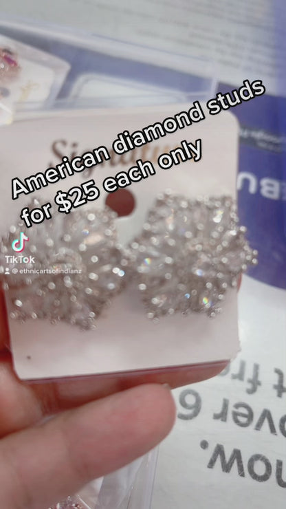 Beautiful designer American diamond studs