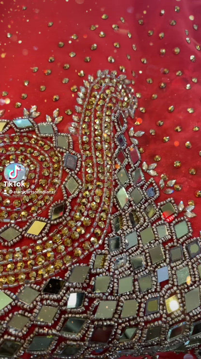 Beautiful designer fully embroidery saree