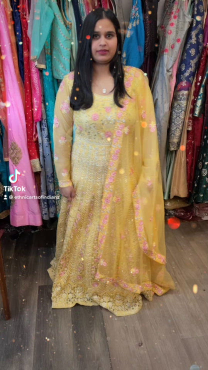 Beautiful designer gown style anarkali suit