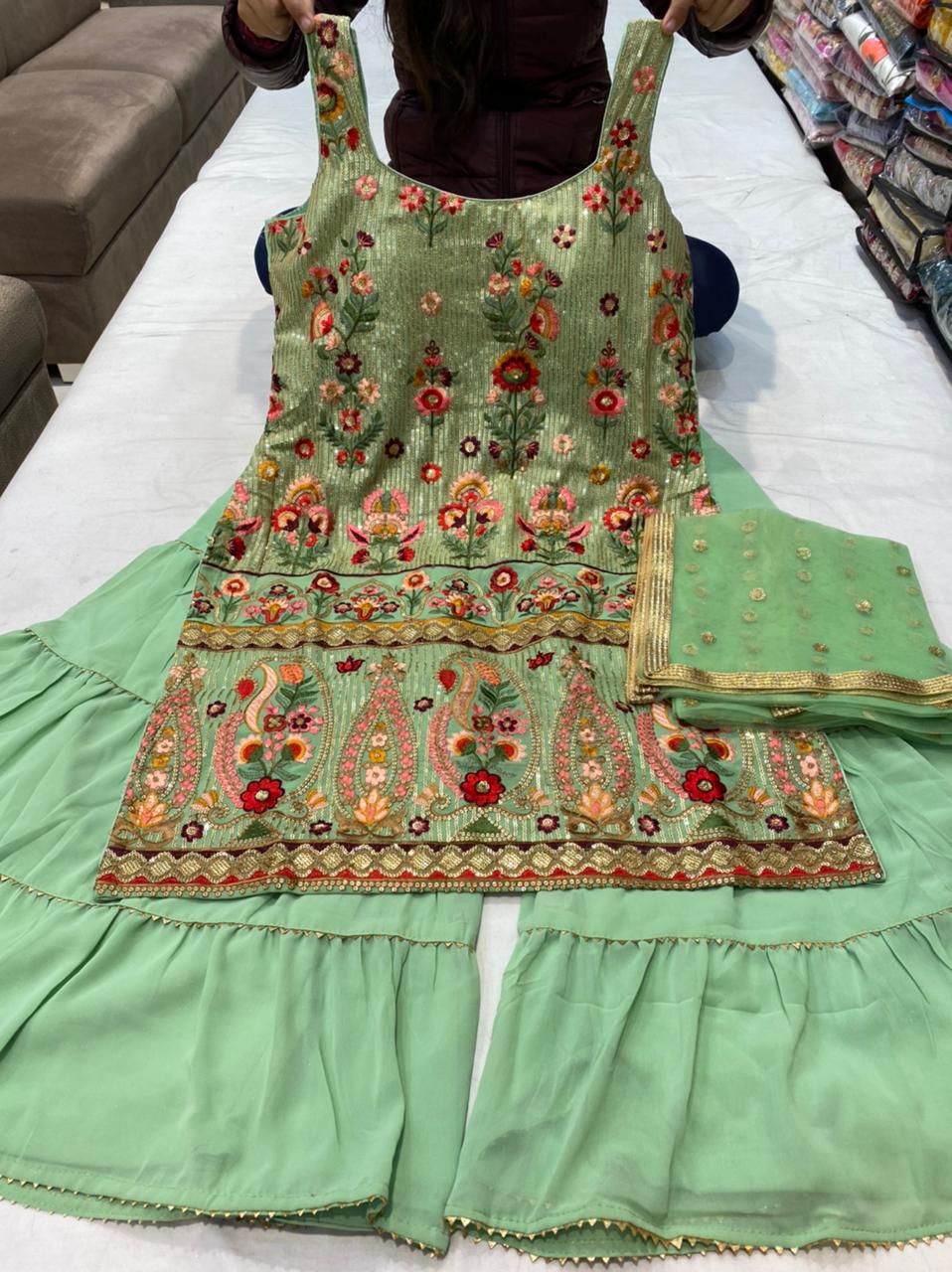 Beautiful designer sharara suit