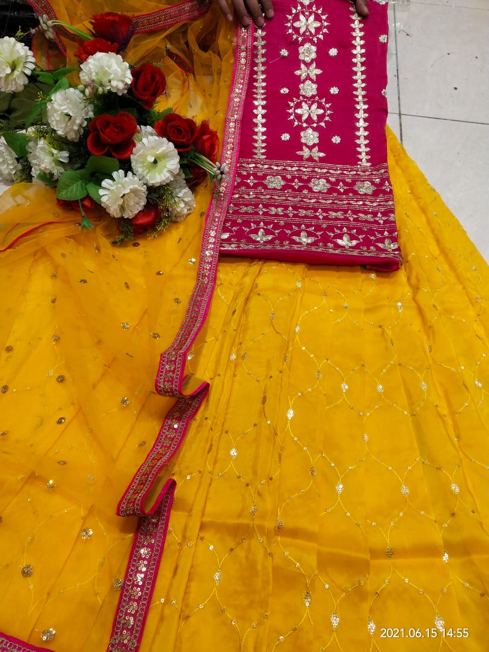 Beautiful designer unstitched suit