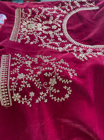 Beautiful designer heavily embroidery bridal lengha