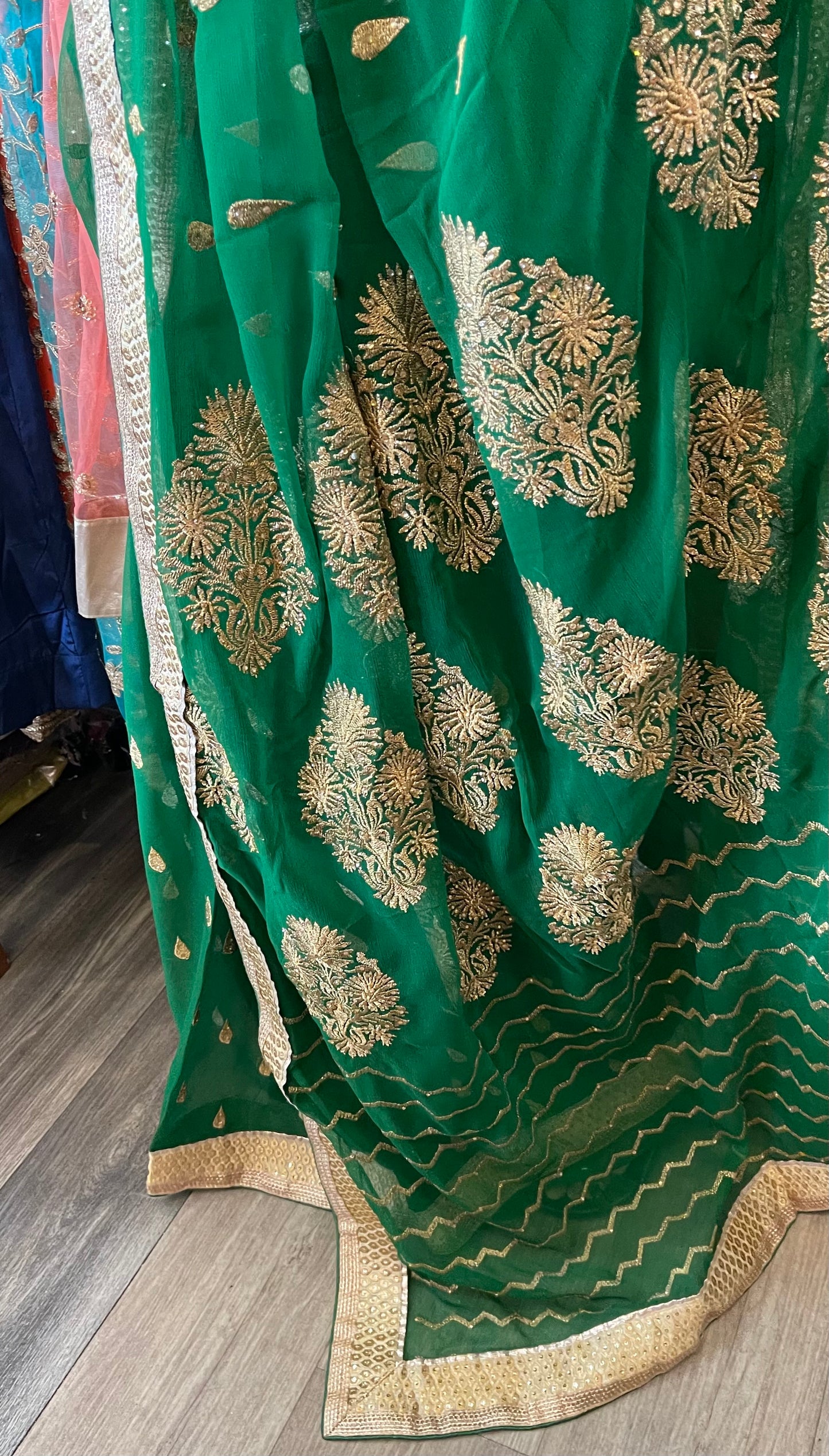 Beautiful designer embroidery saree