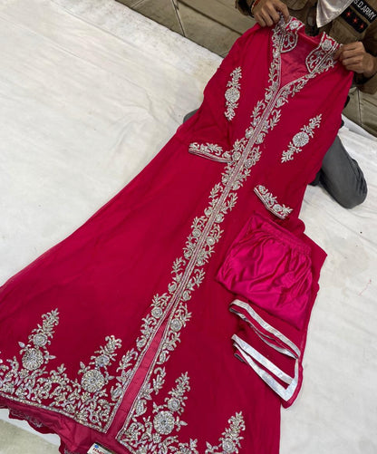 Beautiful designer hilow pattern suit